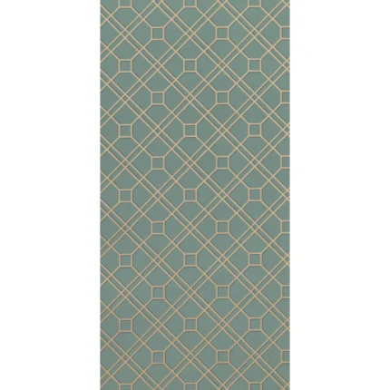 Langdale Trellis wallpaper in Teal/bronze by G P & J Baker, modern pattern