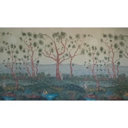 Lantern Parade wallpaper in Dawn by Kravet Couture, animal/insects pattern