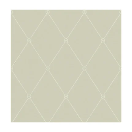Large Georgian Rope Trellis wallpaper in Olive by Cole & Son, diamond pattern