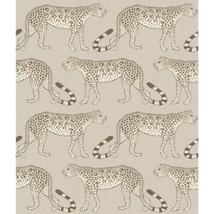 Leopard Walk wallpaper in Stone by Cole & Son