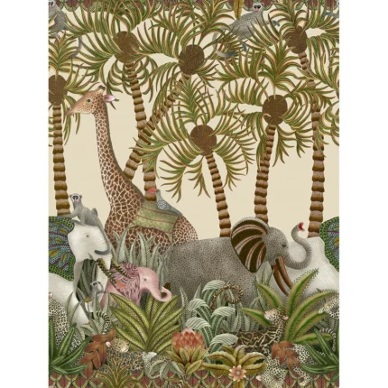 Letaba March wallpaper in Spgrn and Gngr/crm by Cole & Son