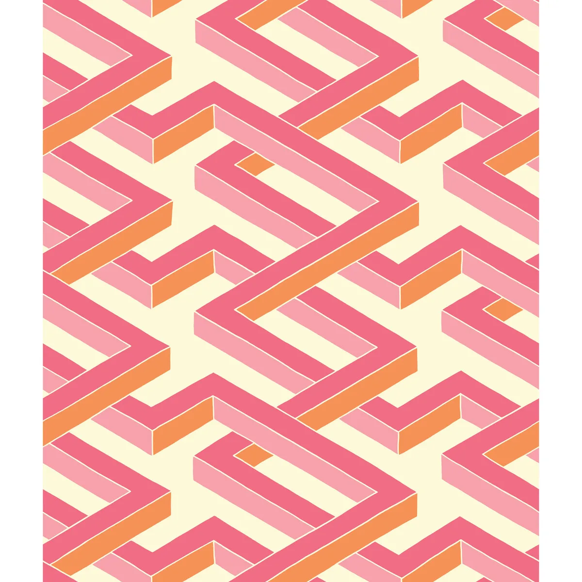 Luxor wallpaper in Pink by Cole & Son