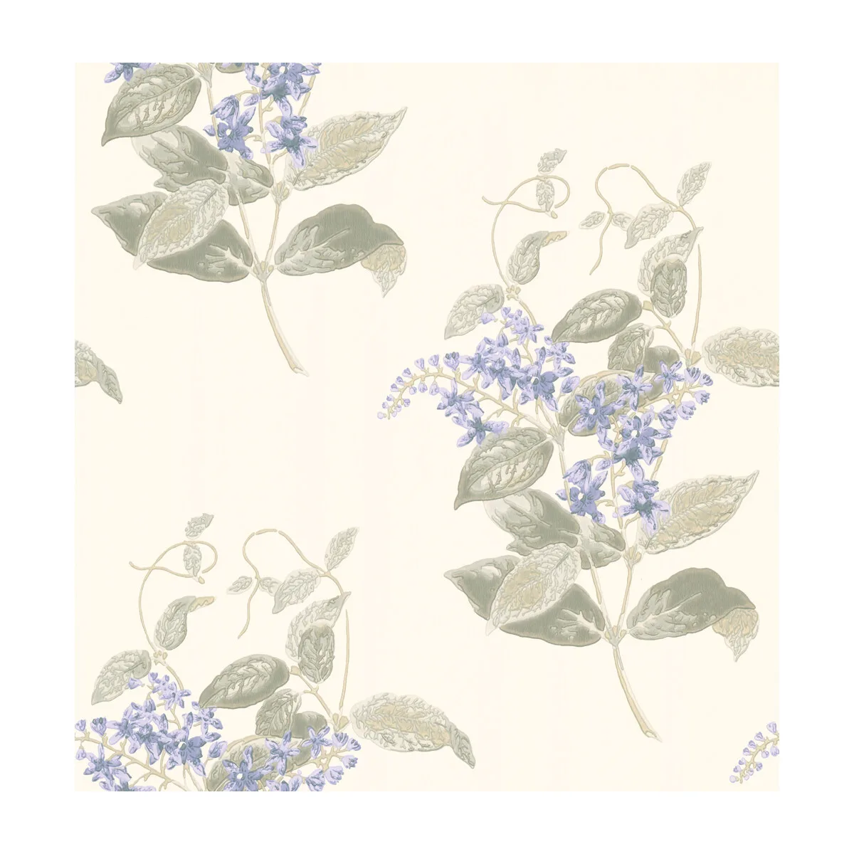 Madras Violet wallpaper in Violet and Grey by Cole & Son, botanical & floral pattern