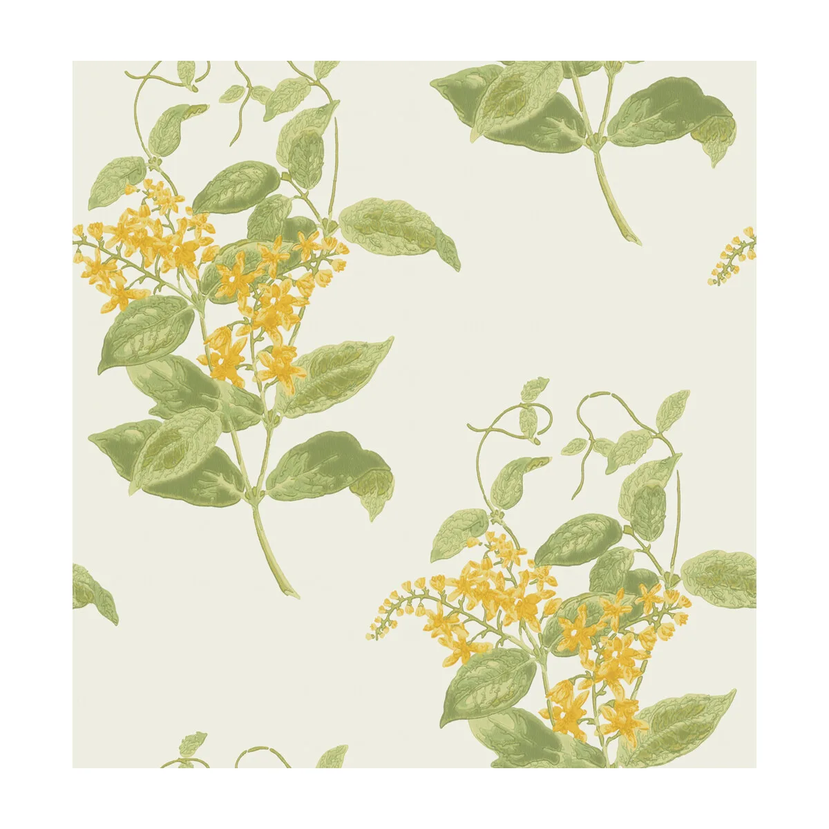 Madras Violet wallpaper in Yellow by Cole & Son, botanical & floral pattern