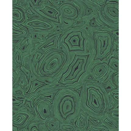 Malachite wallpaper in Emerald/black by Cole & Son
