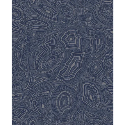 Malachite wallpaper in Midnight/silver by Cole & Son