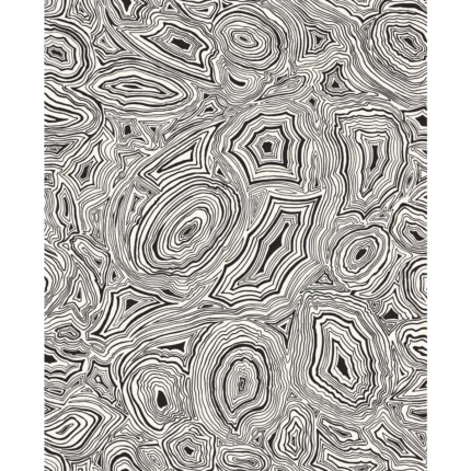 Malachite wallpaper in White/black by Cole & Son
