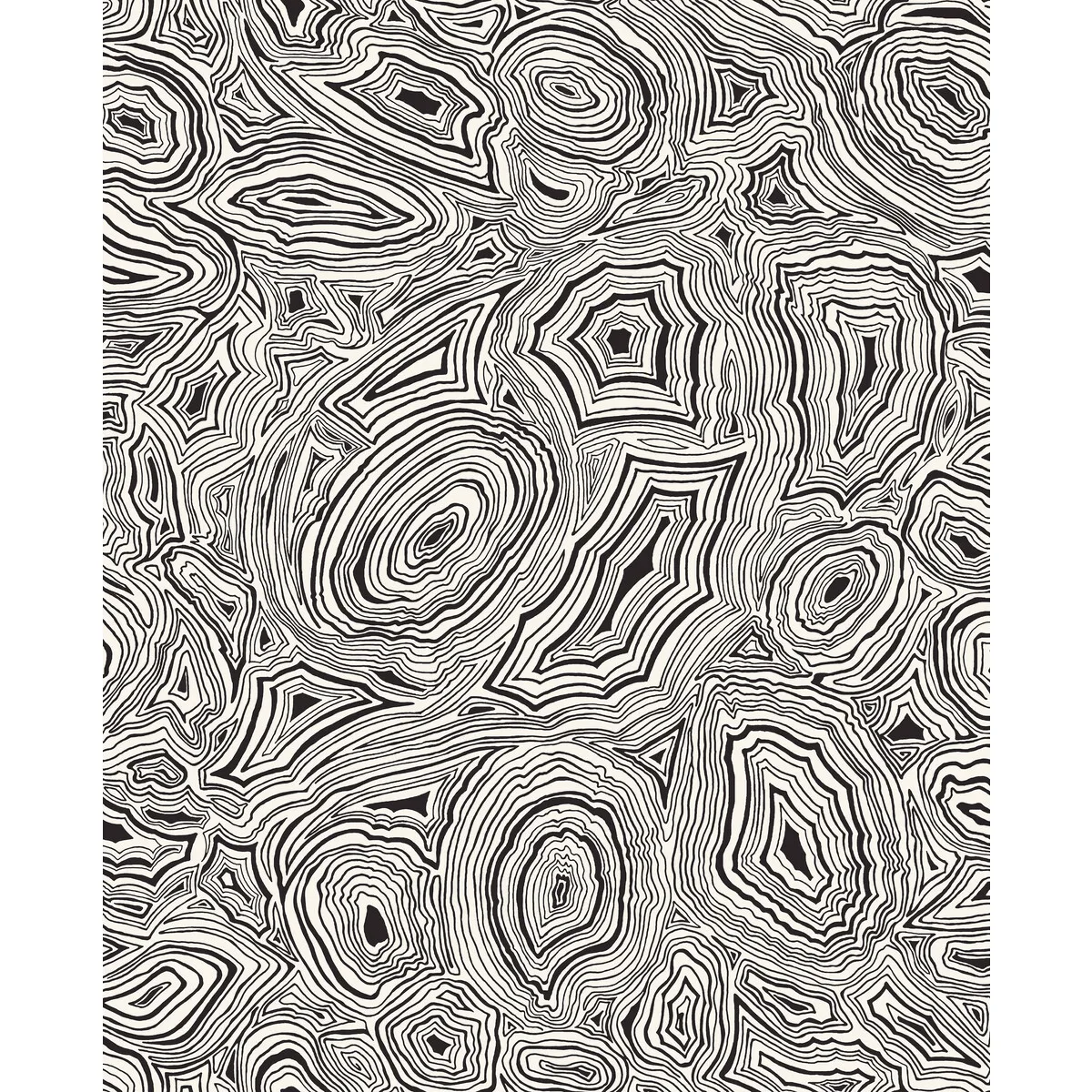 Malachite White/black Wallpaper - Fornasetti Senza Tempo Collection by Cole & Son - Shop Safe in Houston Wallpapering Malachite wallpaper in White/black by Cole & Son