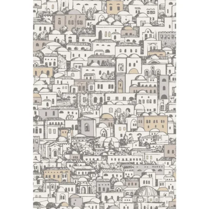 Mediterranea wallpaper in White/gilver by Cole & Son