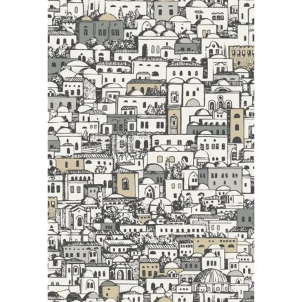 Mediterranea wallpaper in White and Metallic by Cole & Son