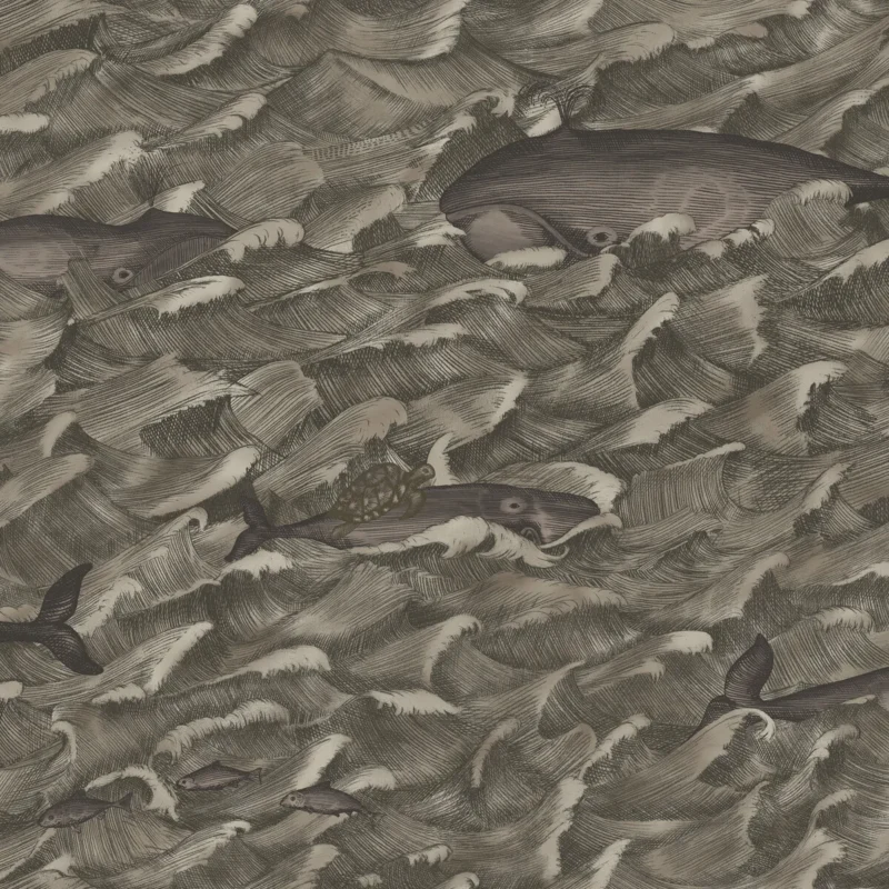 Melville Mt wallpaper in Charcoal by Cole & Son