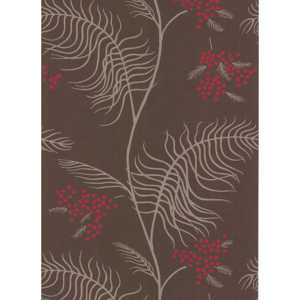 Mimosa wallpaper in Charcoal by Cole & Son, botanical & floral pattern