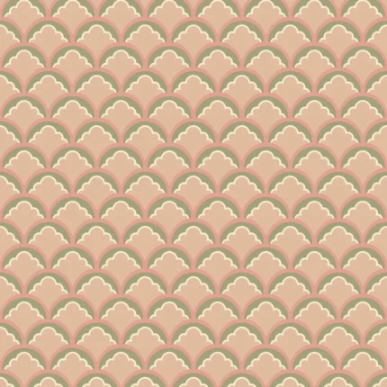 Mount Temple Small wallpaper in Blush/green by G P & J Baker