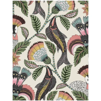 Nene wallpaper in Coral Parchment by Cole & Son, animal/insects pattern