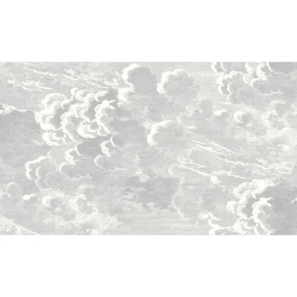 Nuvolette mural in Soot/snow by Cole & Son