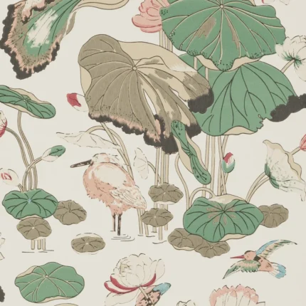 Nympheus wallpaper in Soft Blush by G P & J Baker, animal/insects pattern