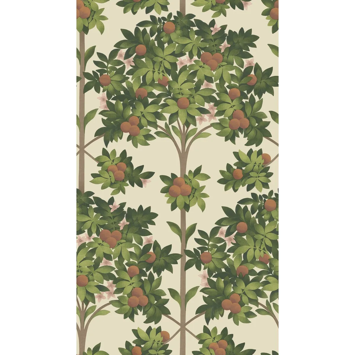 Orange Blossom wallpaper in Orange and Spring Green/parch by Cole & Son, botanical & floral pattern