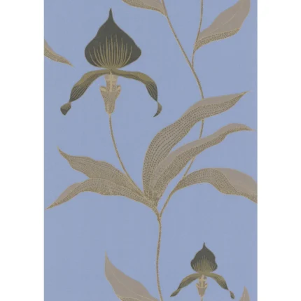 Orchid wallpaper in Blue/bl by Cole & Son, botanical & floral pattern