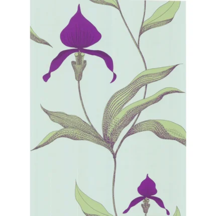 Orchid wallpaper in Turquoi by Cole & Son, botanical & floral pattern