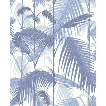 Palm Jungle wallpaper in Blues/ White by Cole & Son, botanical & floral pattern