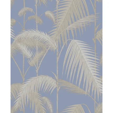 Palm Jungle wallpaper in Straw and Blue by Cole & Son, botanical & floral pattern