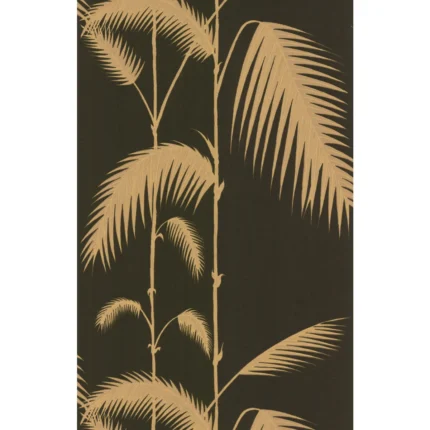Palm Leaves wallpaper in Black/t by Cole & Son, botanical & floral pattern
