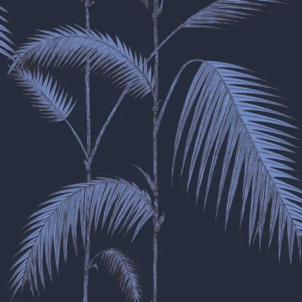 Palm Leaves wallpaper in Ink by Cole & Son, botanical & floral pattern