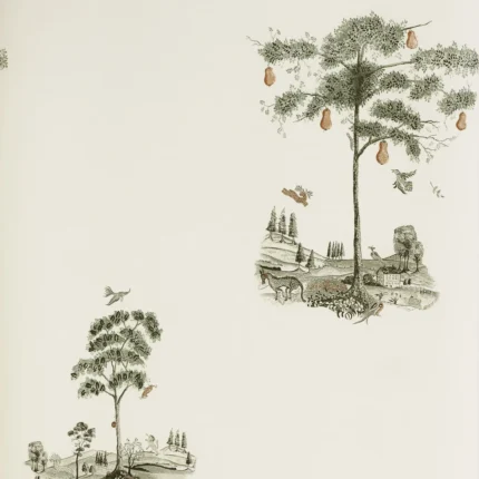 Pear Tree wallpaper in Graphite by Kravet Couture, novelty pattern