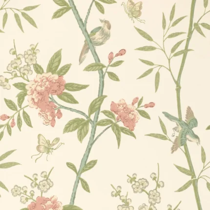 Peony & Blossom wallpaper in Vintage by G P & J Baker, animal/insects pattern