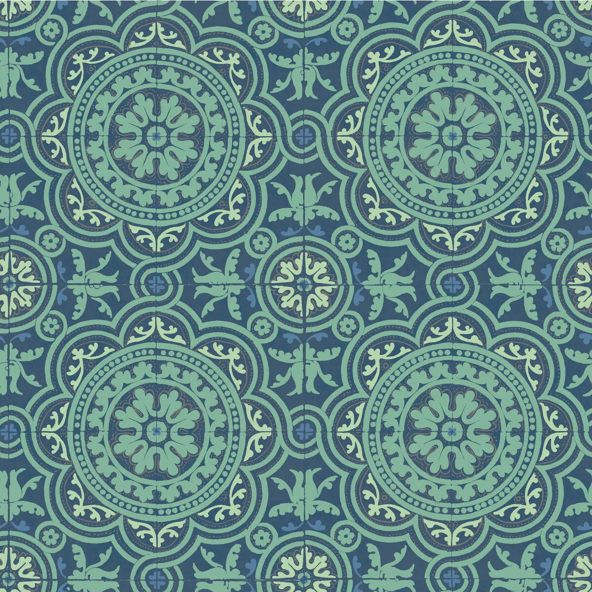 Piccadilly wallpaper in Teal and Gold by Cole & Son