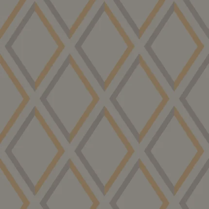 Pompeian wallpaper in Slate/bronze by Cole & Son, diamond pattern