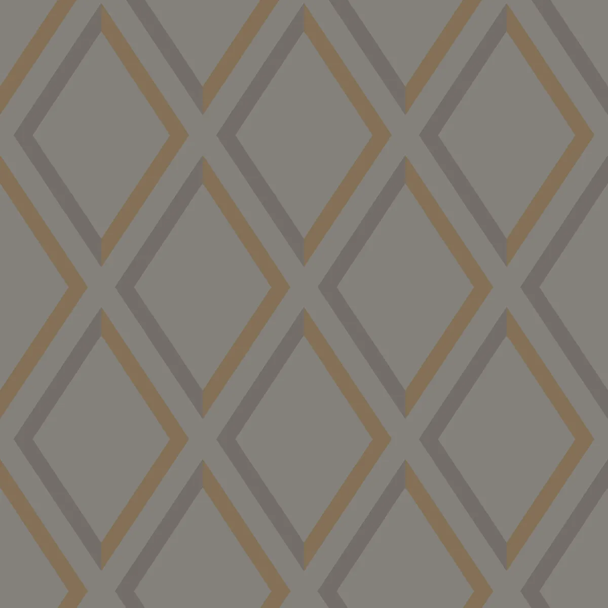 Pompeian wallpaper in Slate/bronze by Cole & Son, diamond pattern