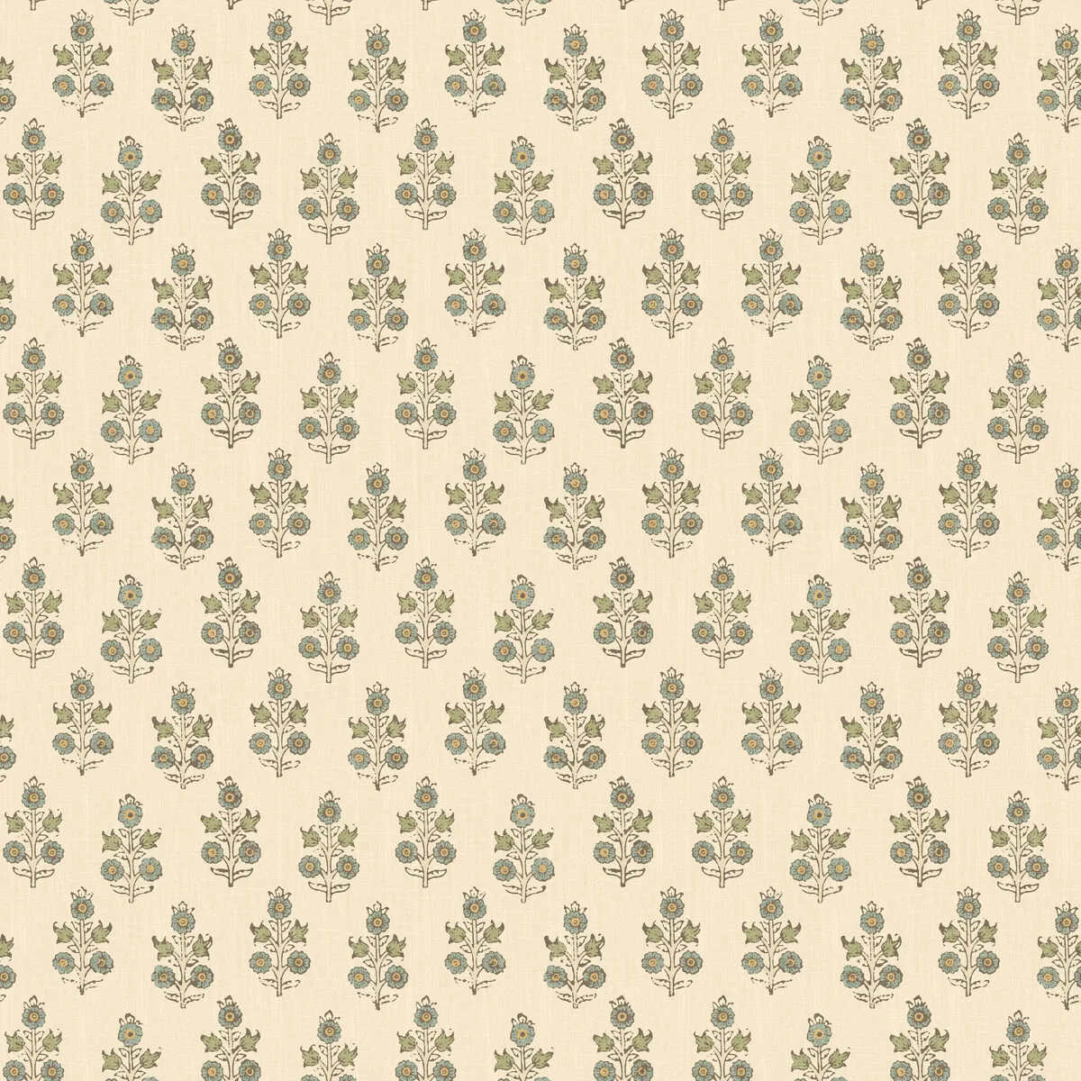 Poppy Sprig wallpaper in Aqua by G P & J Baker, botanical & floral pattern