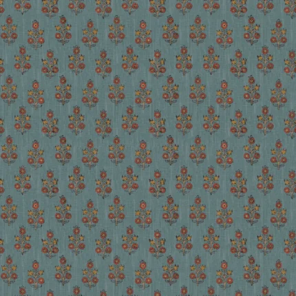 Poppy Sprig wallpaper in Denim by G P & J Baker, botanical & floral pattern