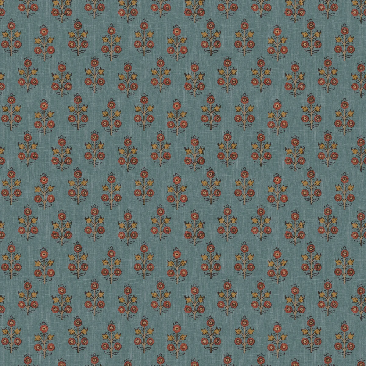 Poppy Sprig wallpaper in Denim by G P & J Baker, botanical & floral pattern