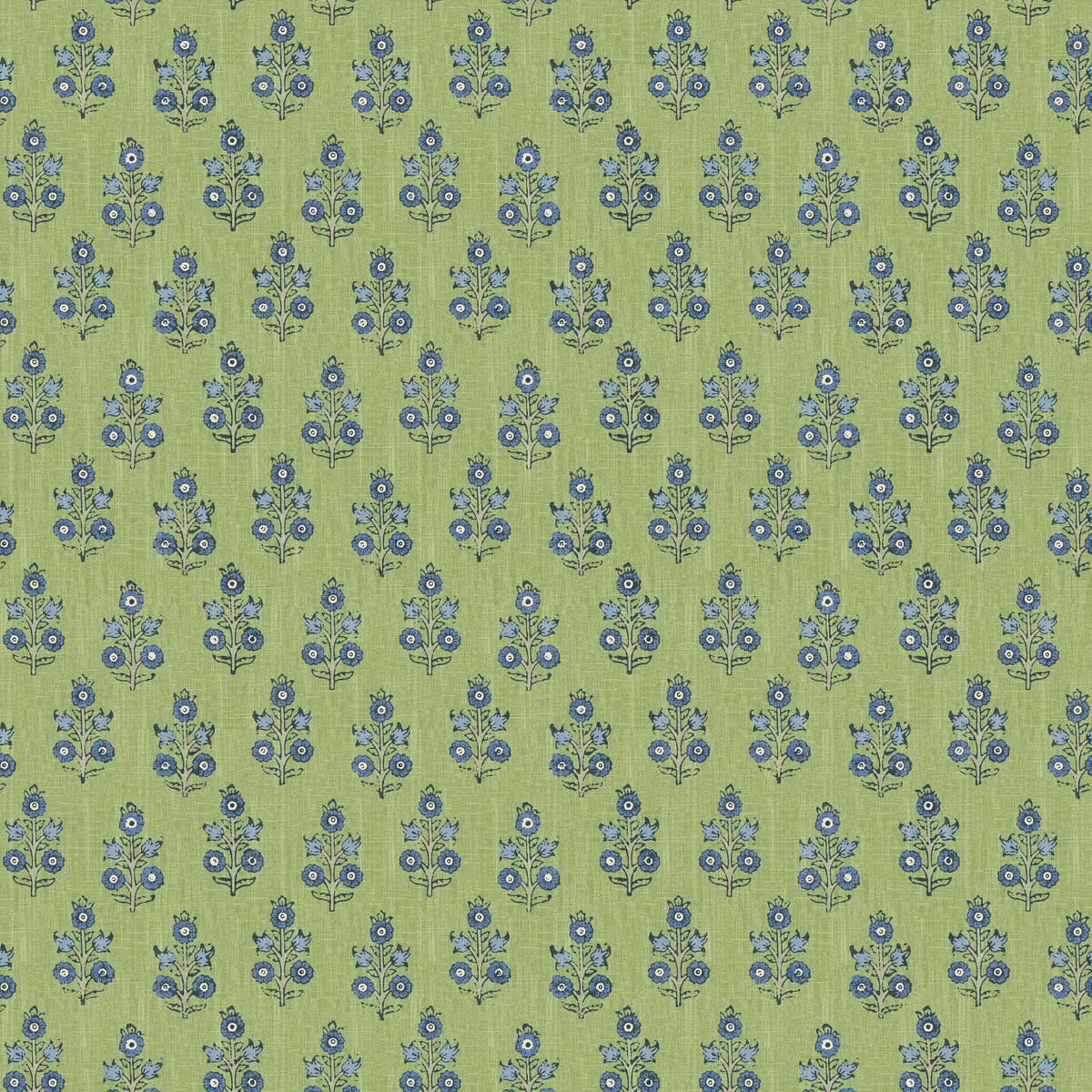 Poppy Sprig wallpaper in Green/blue by G P & J Baker, botanical & floral pattern