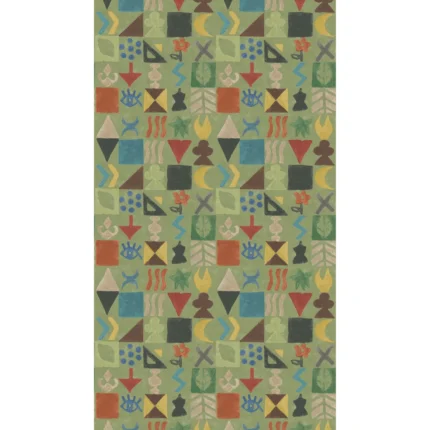Potato Print wallpaper in Green by G P & J Baker