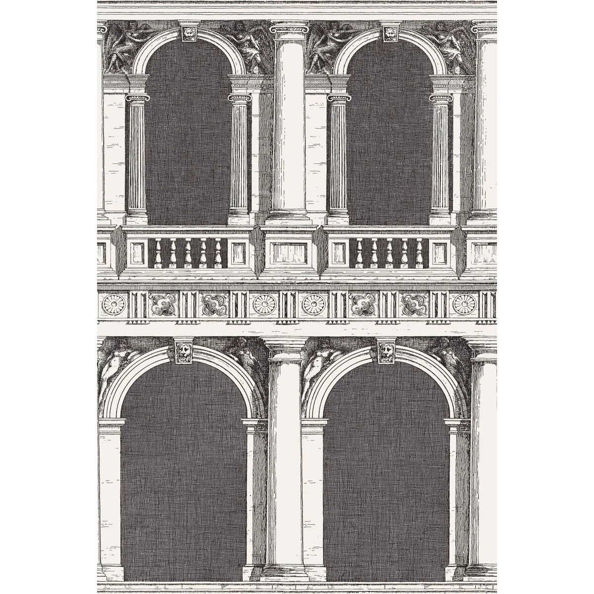 Procuratie wallpaper in Black/white by Cole & Son