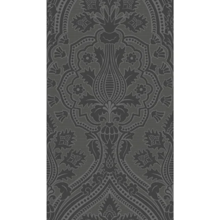 Pugin Palace Flock wallpaper in Charc by Cole & Son