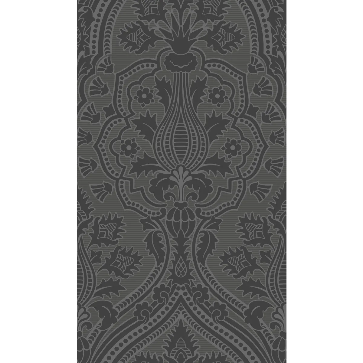 Pugin Palace Flock wallpaper in Charc by Cole & Son