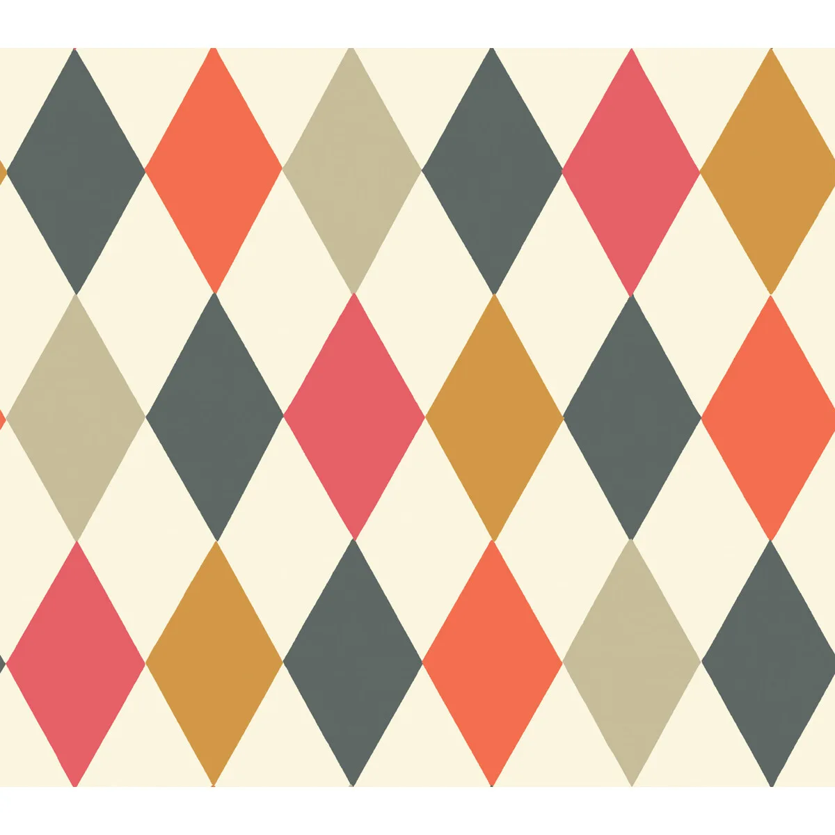 Punchinello wallpaper in Multi-colour by Cole & Son, diamond pattern