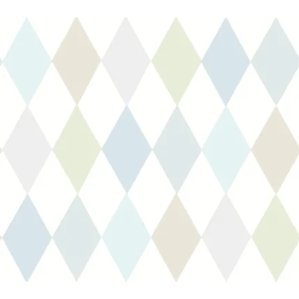 Punchinello wallpaper in Soft Blue by Cole & Son, diamond pattern