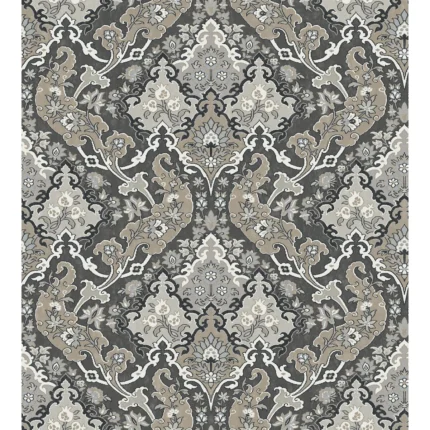 Pushkin wallpaper in Charcoal by Cole & Son
