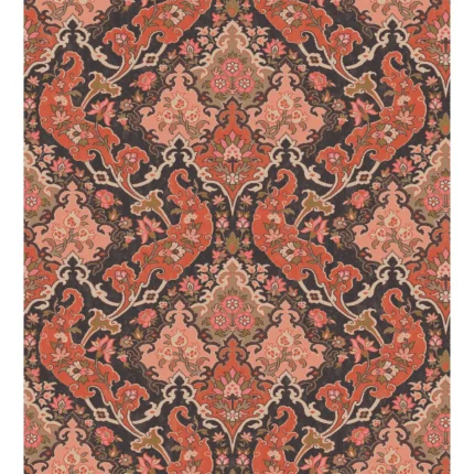 Pushkin wallpaper in Coral by Cole & Son