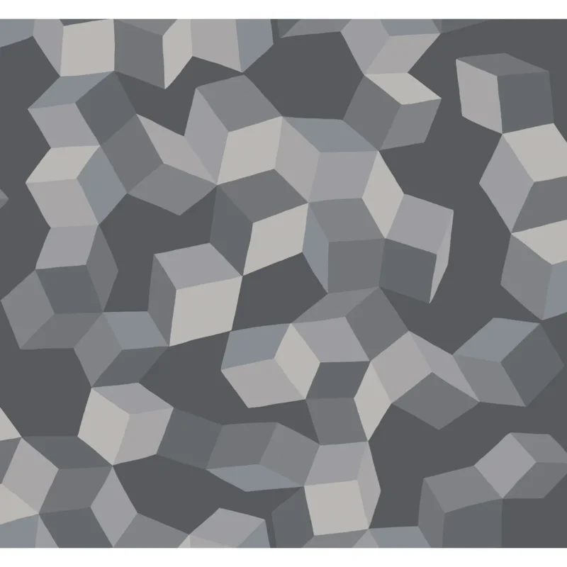 Puzzle wallpaper in Grey and Black by Cole & Son