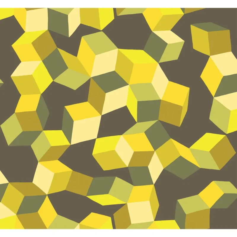 Puzzle wallpaper in Yellow and Black by Cole & Son