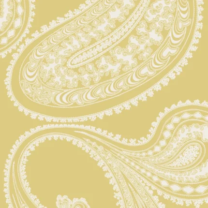 Rajapur Flock wallpaper in Yellow/white by Cole & Son