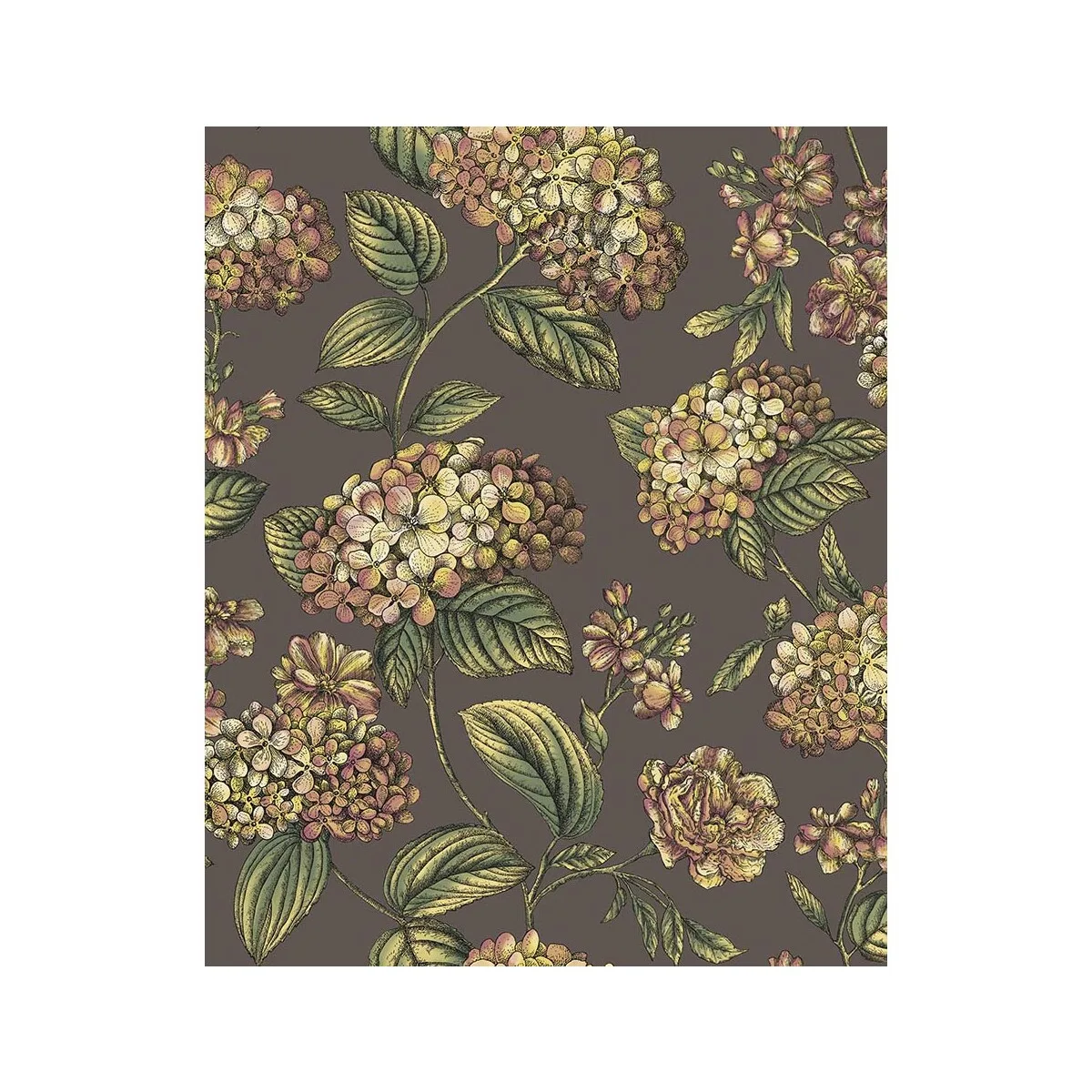 Ramo Di Ortensia wallpaper in Autumnal by Cole & Son, botanical & floral pattern