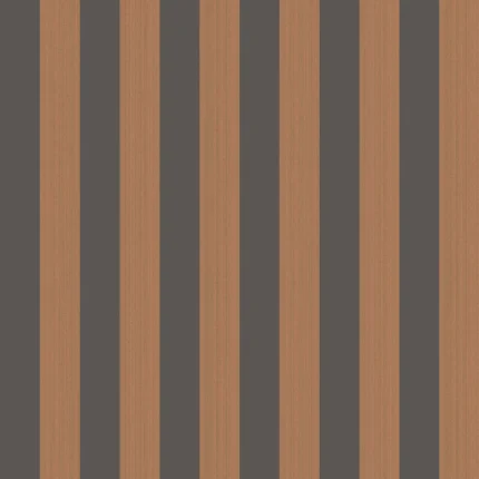 Regatta Stripe wallpaper in Tan and Black by Cole & Son