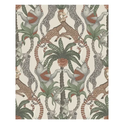 Safari Totem wallpaper in Trct and Frstgrn/stn by Cole & Son
